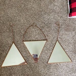 Set of 3 Urban Outfitters Accent Mirrors